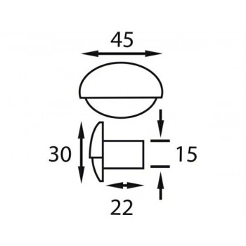 Steplight Chroom, LED wit