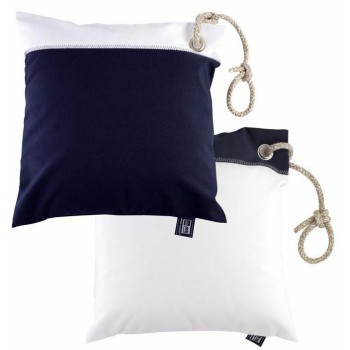 Buitenkussen set van 2 Navy-Wit