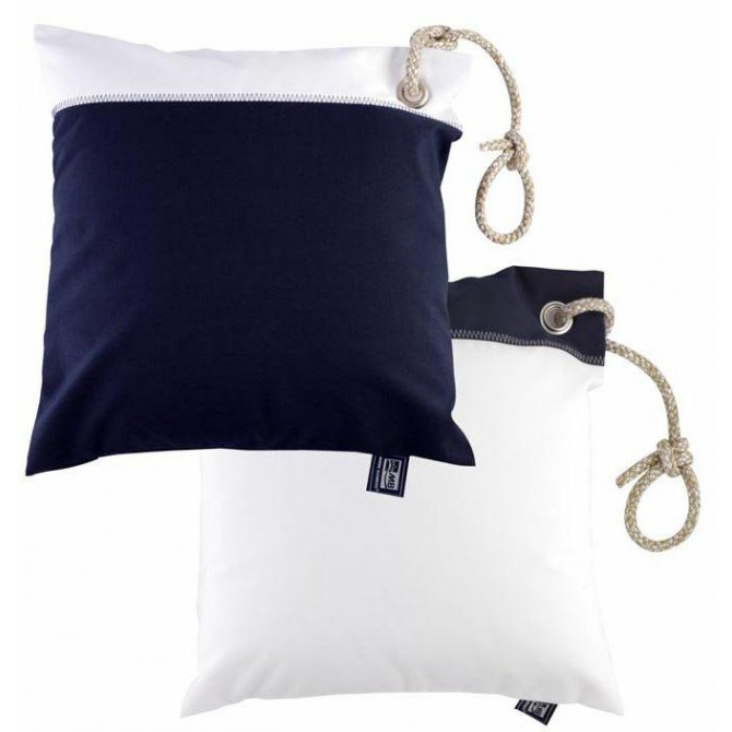 Buitenkussen set van 2 Navy-Wit