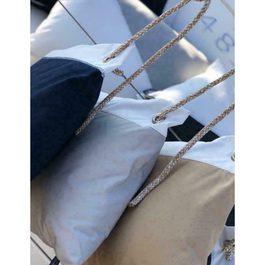 Buitenkussen set van 2 Navy-Wit