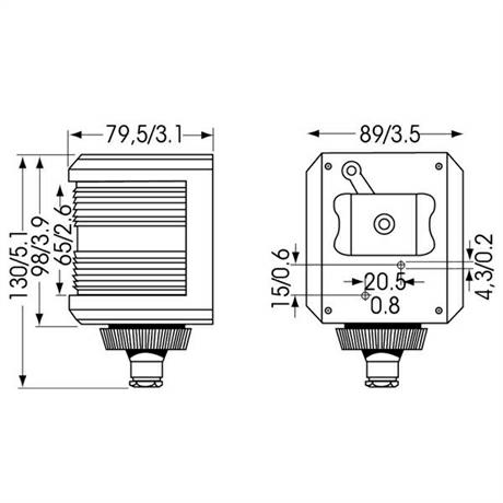 Stuurboordlicht vervanger voor Aqua Signal 40