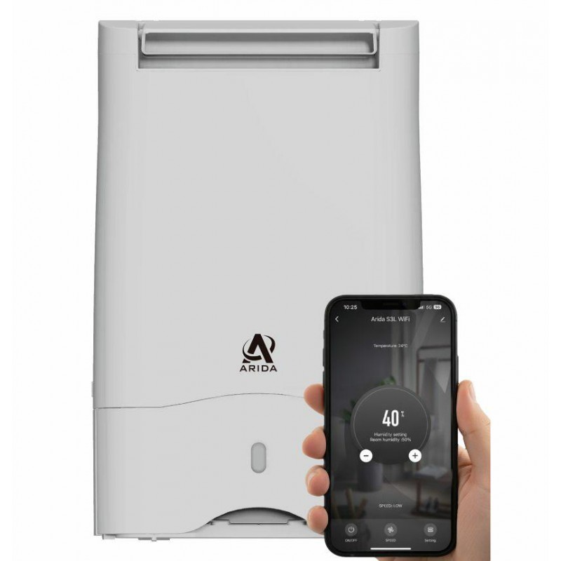 Arida Oslo 10 Liter Luchtontvochtiger met WIFI