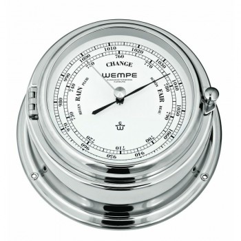 Bremen II Barometer - Verchroomd Messing