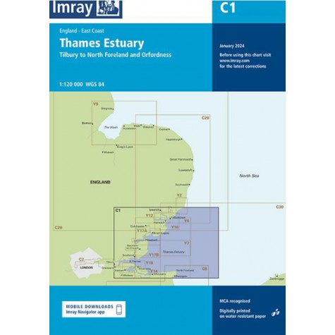 Imray C 1 - Thames Estuary - Tilbury to North Foreland & Orford Ness