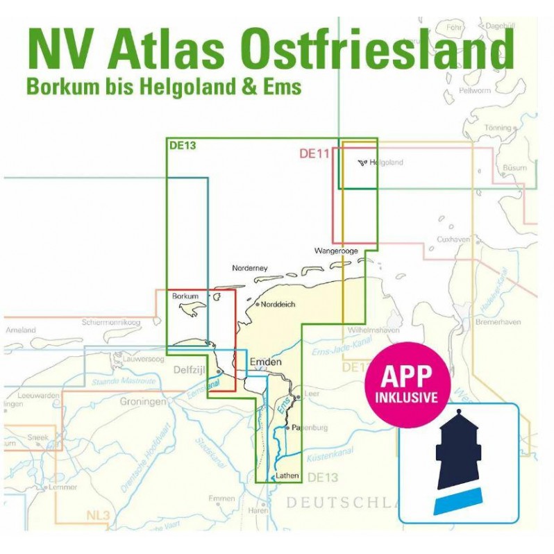 NV Atlas Duitsland DE 13 - Ostfriesland - Borkum bis Helgoland & Ems