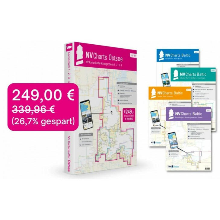 NV Charts Kartenkoffer Ostsee Serie 1-2-3-4