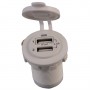 USB STOPCONTACT DUBBEL 3.4A WIT MET FLUSH FRAME