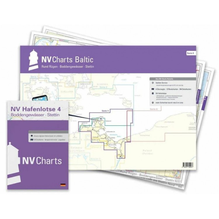 NV Atlas Serie 4 - Rund Rügen - Boddengewässer - Stettin