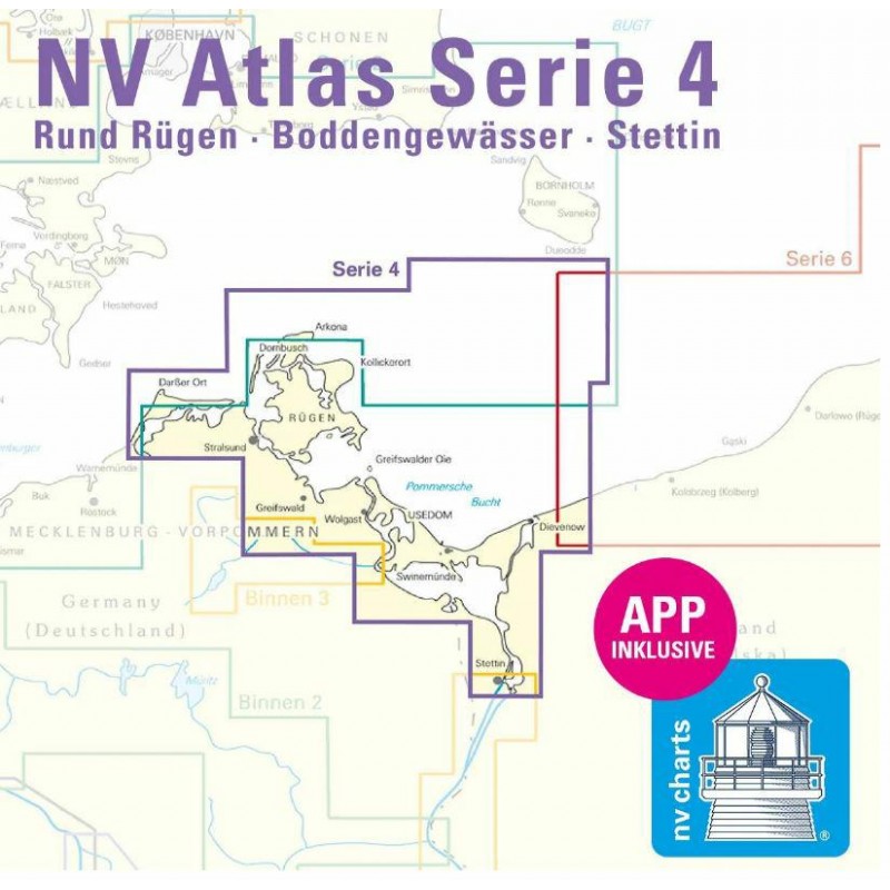 NV Atlas Serie 4 - Rund Rügen - Boddengewässer - Stettin
