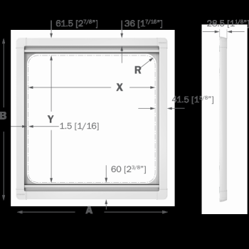 Skyscreen opbouw rolgordijn met hor wit maat 70