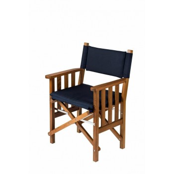 Teak Regiseurstoel II geolied RVS