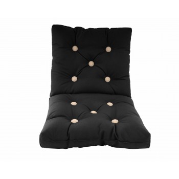 Buitenkussen dubbel Zwart