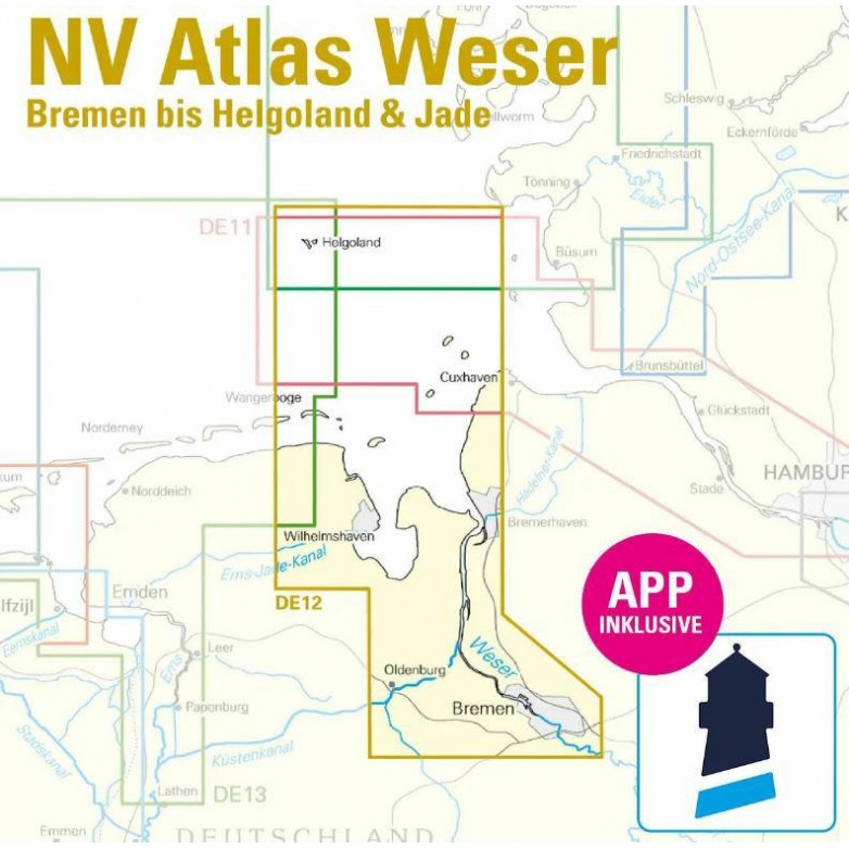 NV Atlas Duitsland DE 12 - Die Weser, Bremen bis Helgoland & Jade