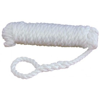 Fenderlijn met oog wit    8mm-2.5m