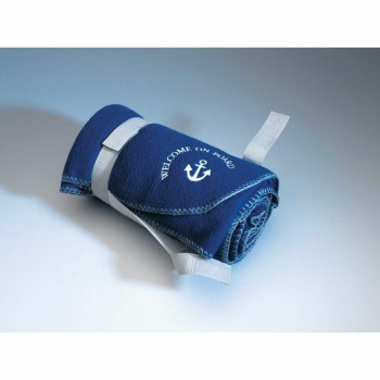 Fleece Deken Welcome On Board Navy
