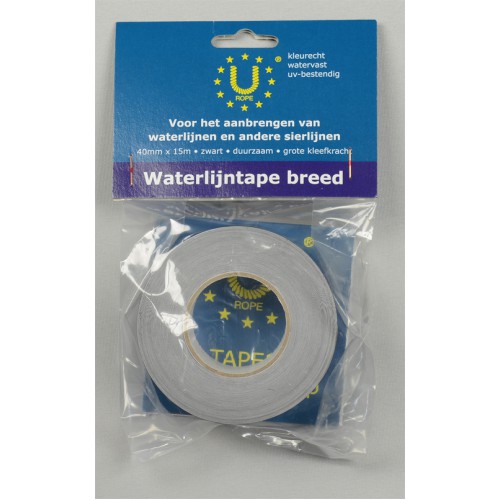Waterlijntape Zwart 40mmx15m