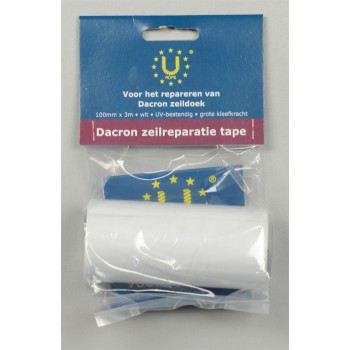 Dacron zeilreparatie tape 100mm x3m, wit