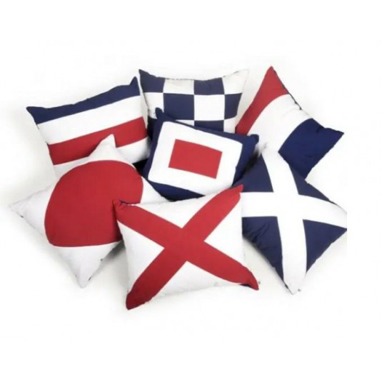 Kussen met signaalvlag V