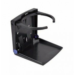 Bekerhouder inklapbaar en verstelbaar zwart